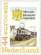 personalised stamp of The Netherlands with trains, trams, stations etc